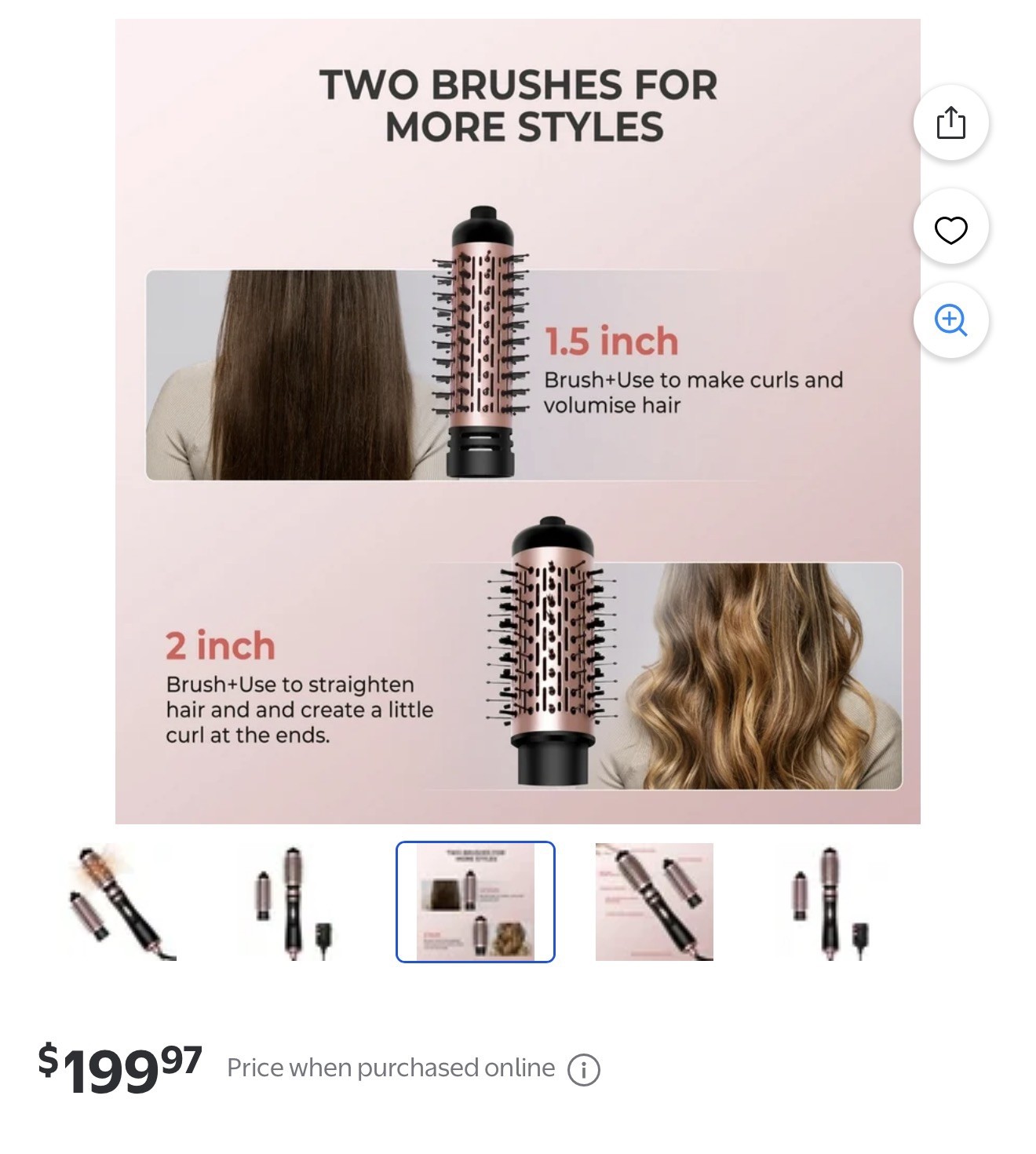 HAIR CURLING BRUSH — Marked down pricefrom $199 heated-cooling great DEAL - Image 7