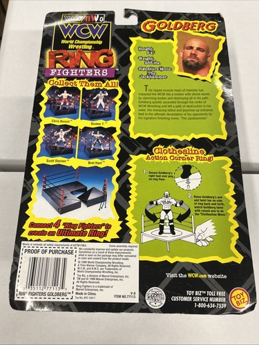 WCW / NWO Ring Fighters Bill Goldberg Actionfigur ToyBiz 1999 Neu Sealed - Bild 5 von 6