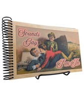Victorian Advertisement Junk Journal   LGBT Whimsical Ephemera Notebook 8.5 x 5