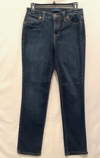 Jeanstar Size 8 Denim Womens Jeans Blue Denim Straight Leg  29x29 Rise 9 in
