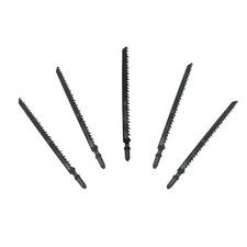 Hitefu 5PCS T344D T-Shank Jigsaw Blades, 6 Inch High Carbon Steel Long Black