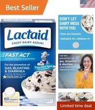 Natural Lactase Chewables 60 Count - Quick Relief from Lactose Sensitivity