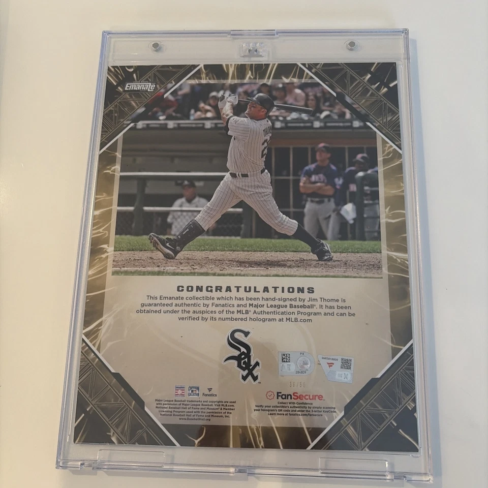 2025 Fanatics Under Wraps Emanate Jim Thome Auto Gold /50 White Sox - Image 2 of 4