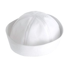 Cute White Doughboy Navy SAILOR Fishing Marine Popeye Costume Hat Cap 54cm;