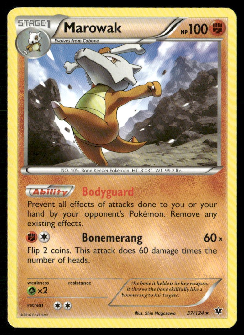 Marowak 37/124 Rare Fates Collide Pokemon Lightly Played