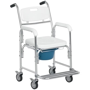 Lightweight Medical Aid Mobility Chair With Fold Up Footrest And Padded Armrests