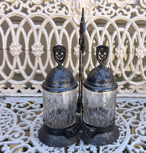 Antique Victorian Double Silver Plated Pickle Castor,Derby Silver Company 1870's