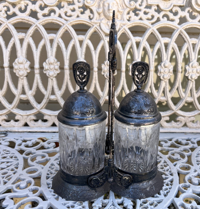 Antique Victorian Double Silver Plated Pickle Castor,Derby Silver Company 1870's