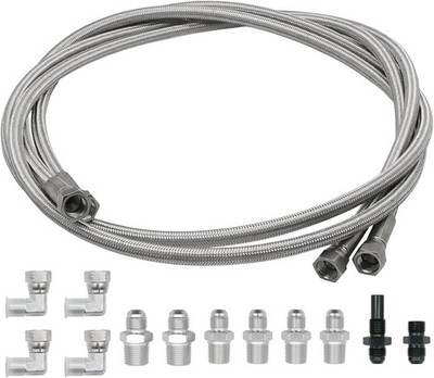 70'' 6AN SS Braided Transmission Cooler Hose Lines for 700R4 4L60 4L60E 4L65E 4