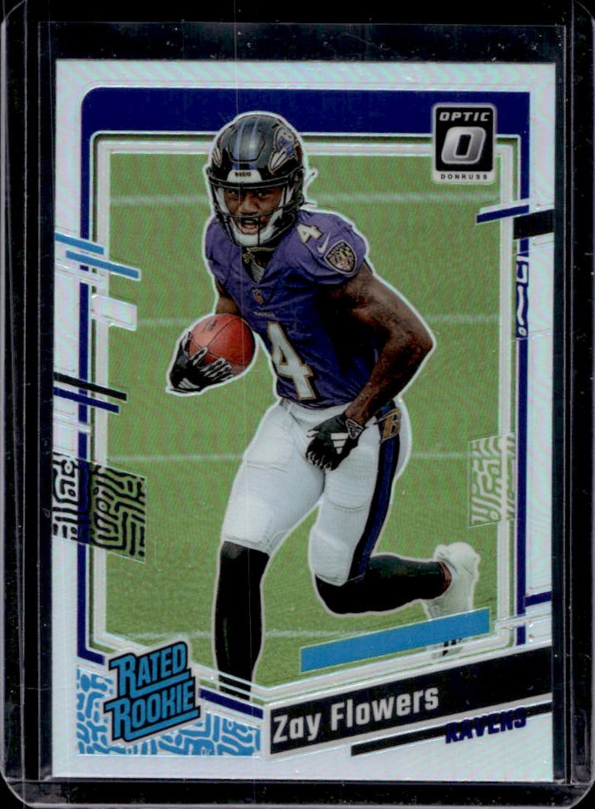2023 Donruss Optic Zay Flowers Holo Prizm Rated Rookie #210 Ravens