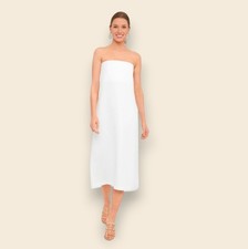 Tuckernuck Strapless Ivory Crepe Marin Midi Dress NWT Size Small