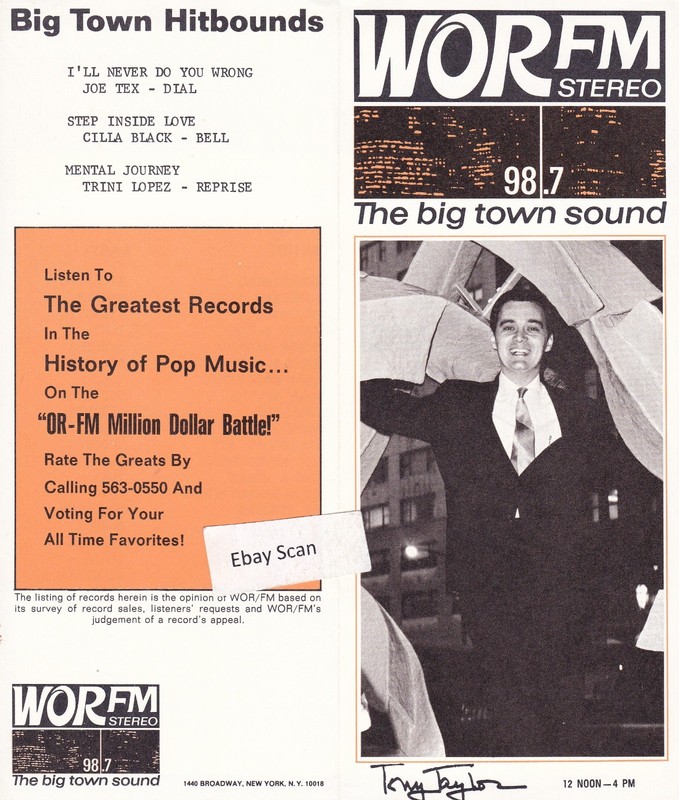 WOR-FM New York City Top 40 Radio Music Survey #21 5-6-68