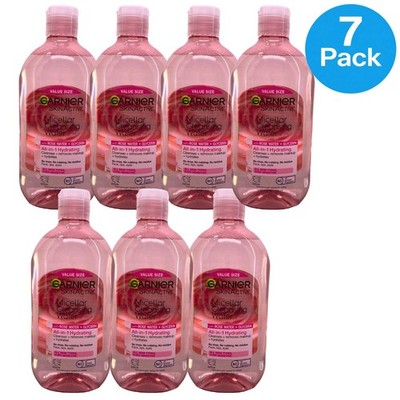 Garnier SkinActive Micellar Cleansing Water Rose Water Glycerin 23.7oz 7 Pack