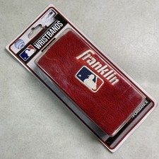 Franklin Sports Pro-Formance Wristbands 6 inch Red 1 Pair Baseball New
