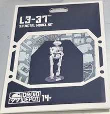 Disney Parks Star Wars Droid Depot L3-37 Metal Earth Model Kit