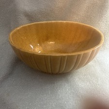 Vintage Haeger Pottery 4020 Oval Ribbed Golde...
