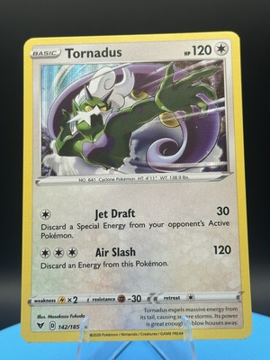 2020 POKEMON VIVID VOLTAGE TORNADUS 142/185 COSMOS HOLO (RARE)