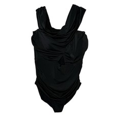 Swim by Cacique 28 NEW Black Lightly Lined No Wire One Piece Swimsuit Resort