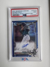 2021 Bowman Chrome George Feliz #101/150 AUTOGRAPH BLUE HTA Mojo REFRACTOR PSA 9
