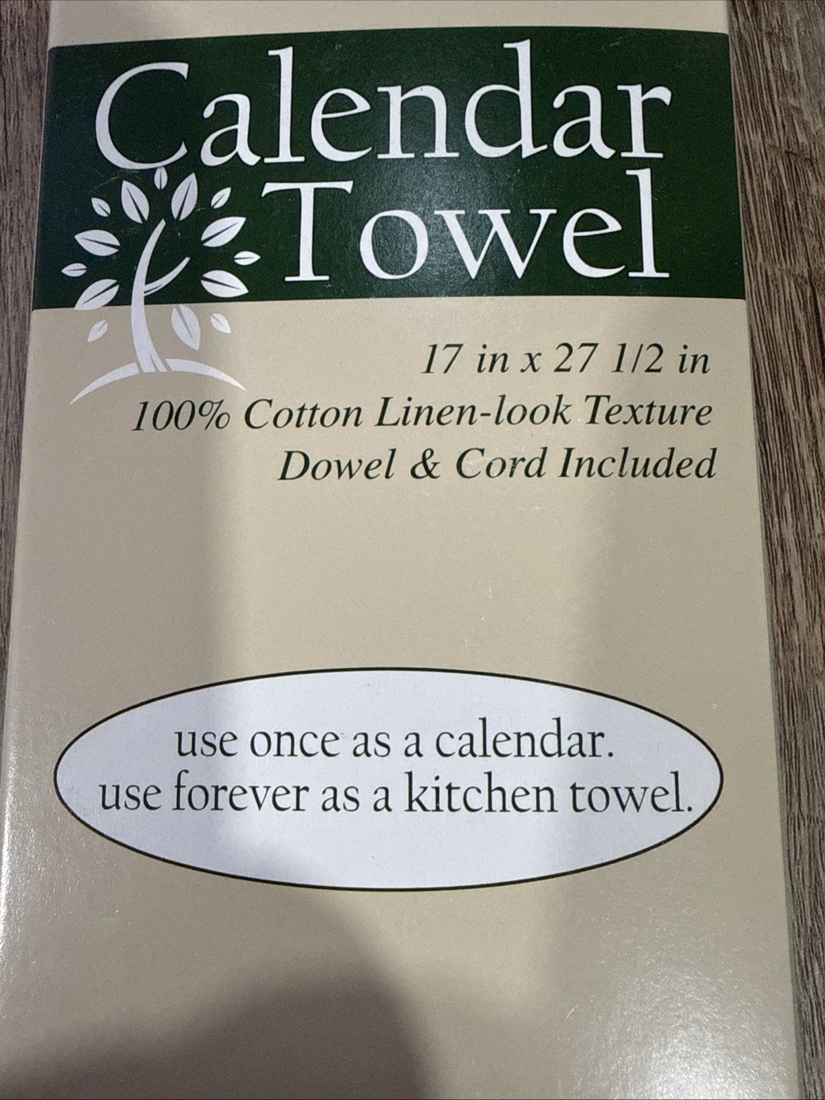 2026 Apple Pie Calendar Towel