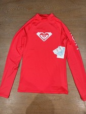 Roxy Whole Hearted LS Rash Guard Sz XS- Cayenne NWT