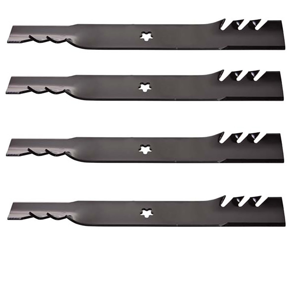 (4) Toothed Mulching Mower Blades fits Dixon 42