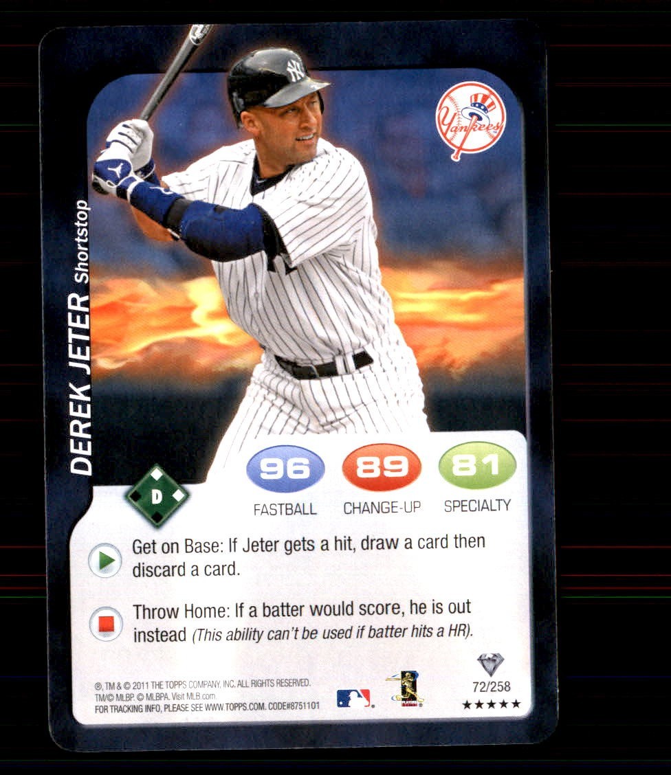 2011 Topps Attax - Derek Jeter #72 New York Yankees