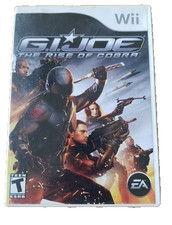 G.I. JOE : THE RISE OF COBRA (WII) DISC + CVR ART + MANUAL - NO CASE - VERY GOOD