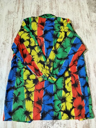 Vintage 80er Hemd Herren Größe 44" Hawaii Oberteil bunt seitlich RAR Tropical - Bild 2 von 9