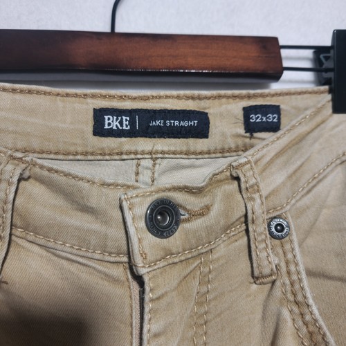 BKE Mens 32x32 Jake Straight Leg Tan Jeans Stretch - Picture 3 of 4