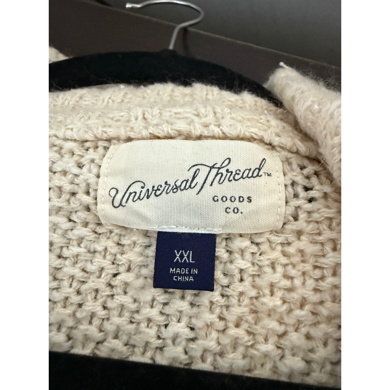Universal Thread Cream Knit Half Zip Sweater - image 3