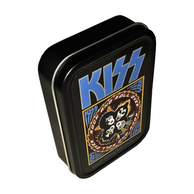 KISS Rock n Roll Over Stash Tin Seal Tight Waterproof Storage Container