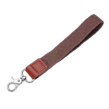 Wrist Lanyard Keychain, Braided Wristlet Strap with Silver Clasp, Dark Pink