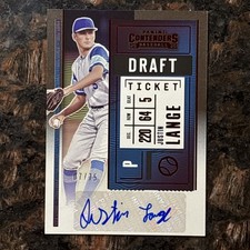 2020 Panini Contenders Draft Ticket Red Auto 7/75 Justin Lange #DPT2-JL
