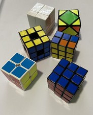 Rubik's Lot of 6 Multicolor Cube/Twist Puzzles Brain Teasers 2x2 3x3x3