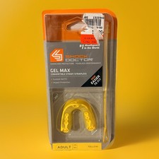 Shock Doctor Gel Max ochraniacz na usta dla dorosłych 11+ żółty zamienny pasek nowy zapieczętowany