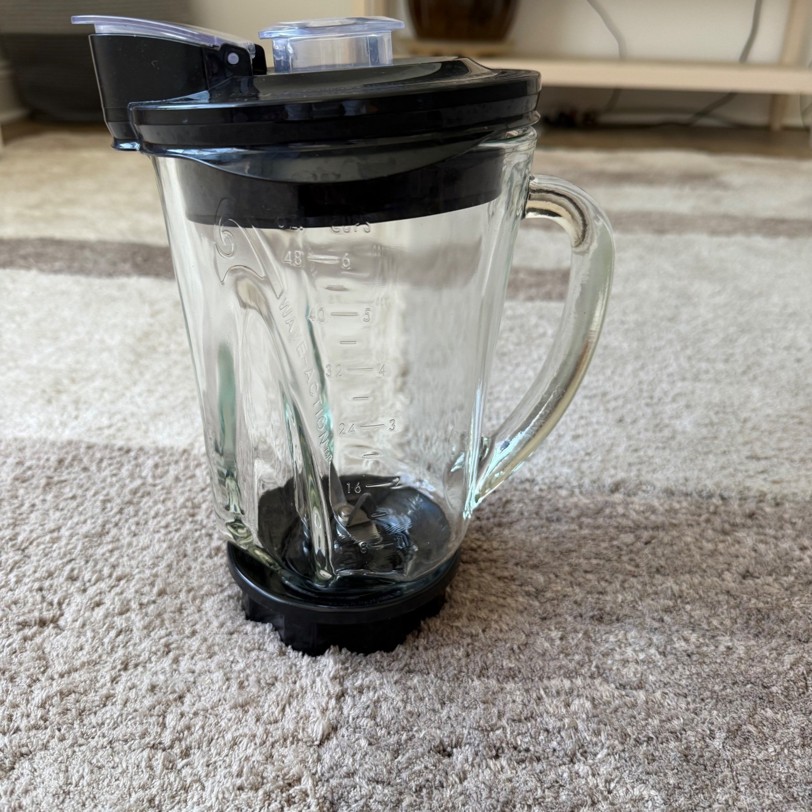 Hamilton Beach Wave-Action 48oz Glass Blender Jar Pitcher Li