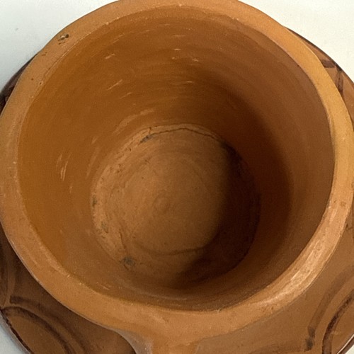 Vintage Terra Cotta Clay  Mug & Saucer Mexico - Picture 8 of 8