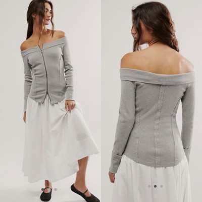    FIRM PRICE    Free people Eye Candy Sweater Tee s Size Grey