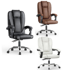 High Back Executive Office Chair- Ergonomic Home Computer Desk Leather