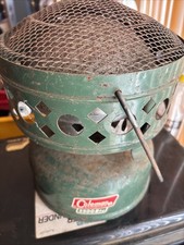 Vintage Coleman 3500 BTU Catalytic Camp Heater Green White Gas Portable Tent