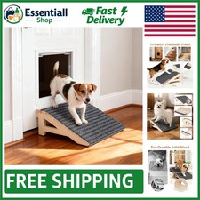 Multi-Functional Dog Safety Ramp - Wooden Anti-Slip Steps for Indoor/Outdoor Use
