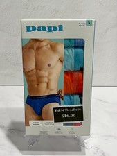 Papi Multicolor Low Rise Briefs 5 Pack Size XL