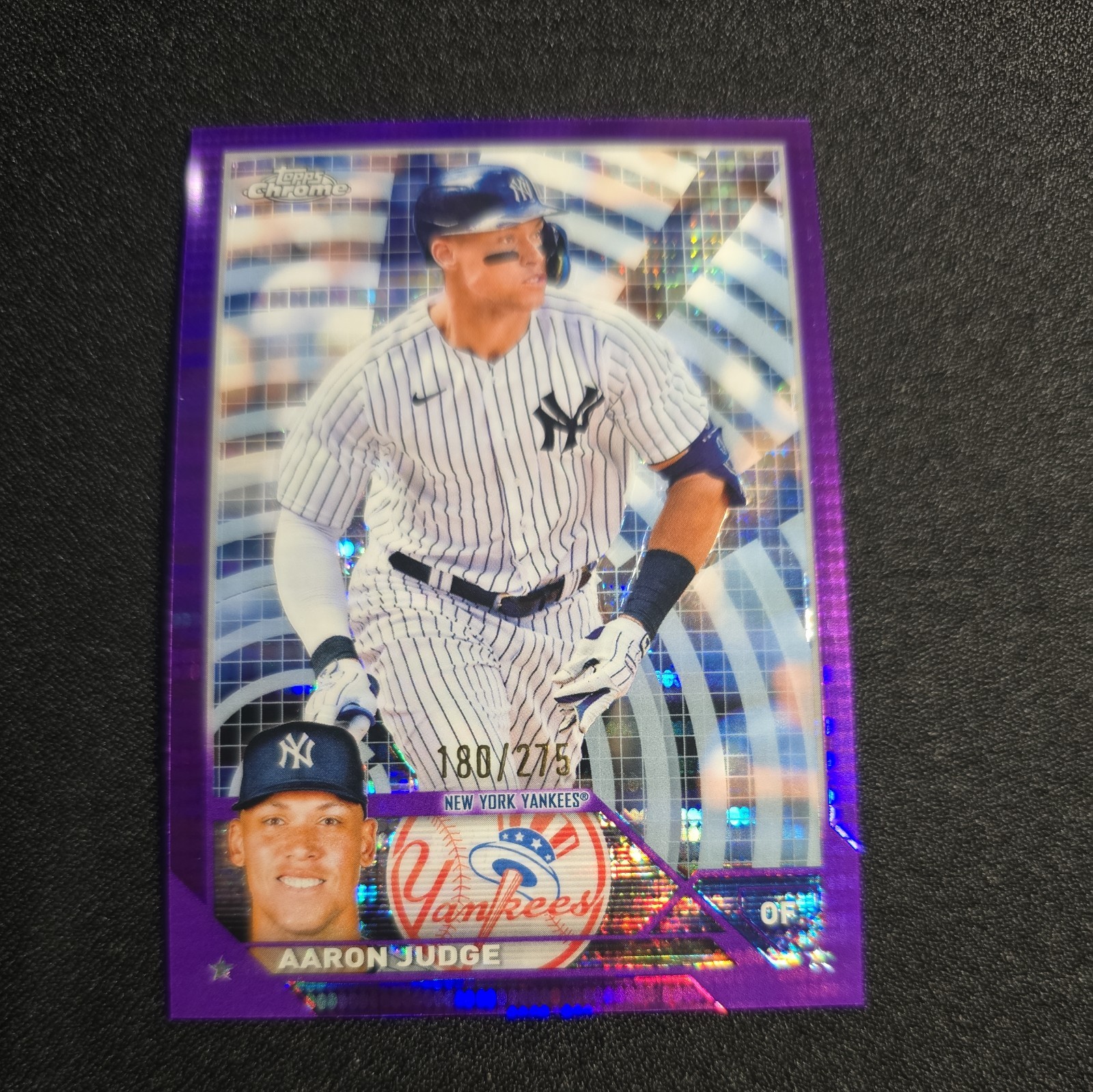 2023 Topps Chrome - Aaron Judge #62 Purple Sonar Refractor 180/275