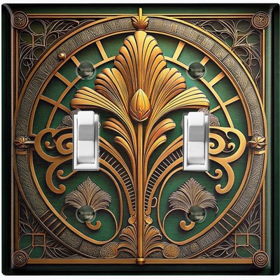 Metal Light Switch Outlet Cover Decorative Wall Plate Elegant Floral NUR101