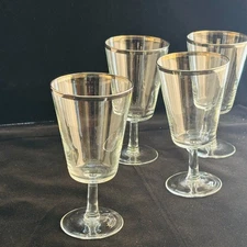 Parisienne by Cristal D'Arques-Durand Water Goblet Platinum Trim 10 oz Set of 4