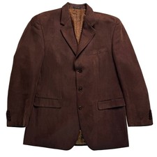 Ralph Lauren Mens Brown Corduroy 3 Button Blazer Paisley Lining Size 45