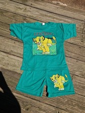 Vintage 90s Disney Lion King Movie 2pc Kids Outfit Set Tee Shorts Youth L