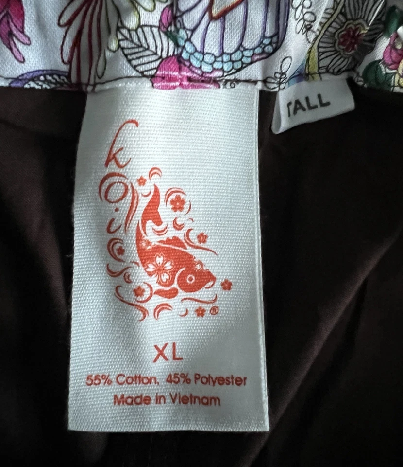 Calças de Scrub Koi para Mulheres Tamanho XL Tall XLT Espresso Lindsey Cargo Enfermagem Médica - Imagem 3 de 4