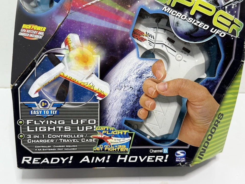 New Air Hogs RC Zipper Micro Sized Indoor Flying Light Up UFO NIB - Image 3 of 4